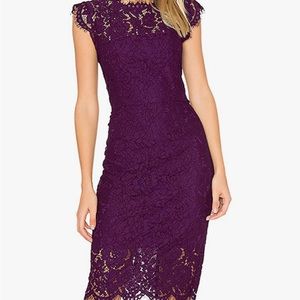 . Gorgeous “famous” special occasion dress in a pretty plum color .